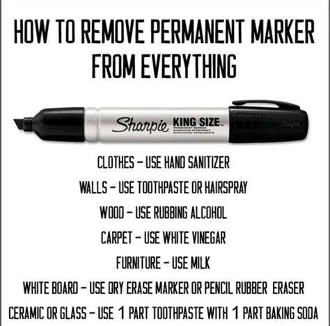 remove sharpie permanent marker.